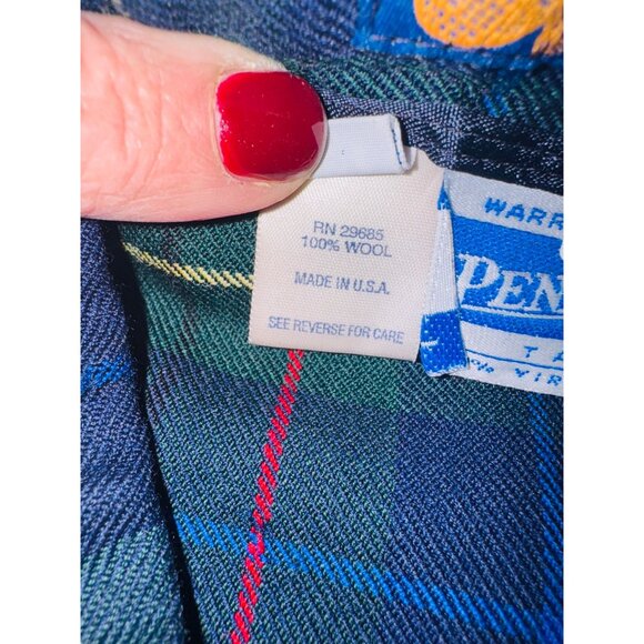 Pendleton Signature Tartan 100% Virgin Wool Pleated Plaid Midi Skirt Sustainable - Picture 5 of 10